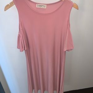 Never worn Cold Shoulder Pink Dress